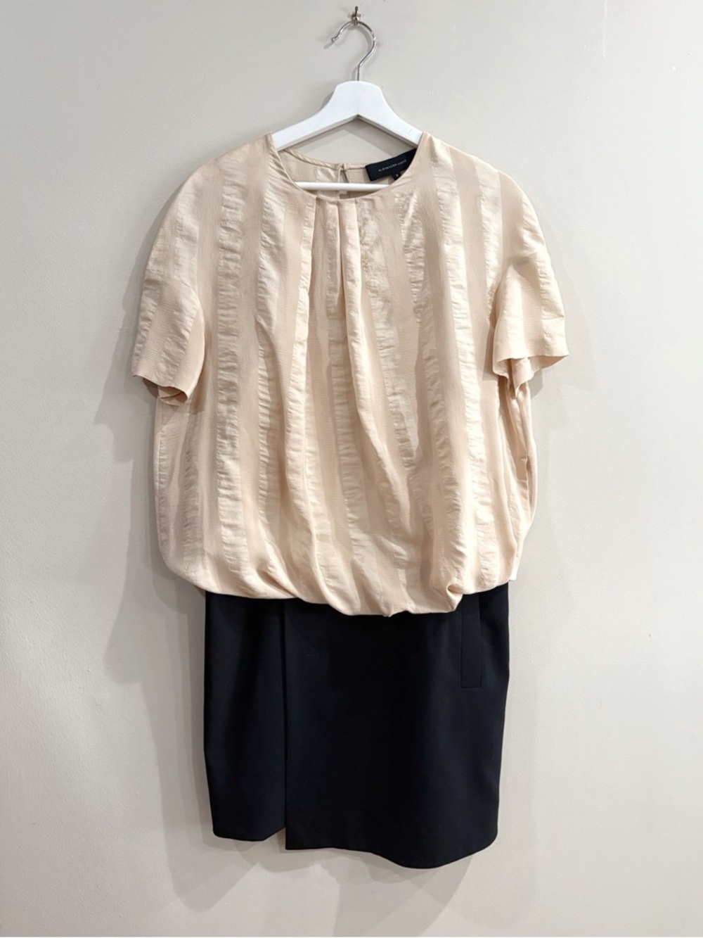 Alexander Wang Dress Women 6 Silk Wool Colorblock Minimalist Chic Office Party